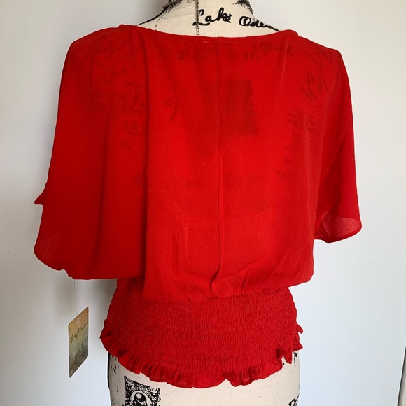 Flutter Sleeve Crop Top - Picture 4 of 5